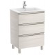 Pack Unik mueble base de 3 cajones + lavabo central THE GAP - ROCA