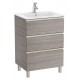 Pack Unik mueble base de 3 cajones + lavabo central THE GAP - ROCA