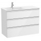 Pack Unik mueble de 3 cajones + lavabo a la izquierda THE GAP - ROCA