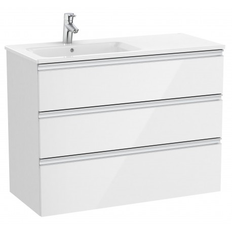 Pack Unik mueble de 3 cajones + lavabo a la izquierda THE GAP - ROCA