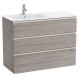 Pack Unik mueble de 3 cajones + lavabo a la izquierda THE GAP - ROCA