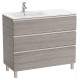 Pack Unik mueble de 3 cajones + lavabo a la izquierda THE GAP - ROCA