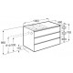 Pack Unik mueble de 3 cajones + lavabo a la izquierda THE GAP - ROCA