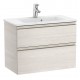Pack Unik mueble base compacto de 2 cajones + lavabo THE GAP - ROCA
