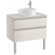 Mueble base de 2 cajones para lavabo de sobre encimera central THE GAP - ROCA