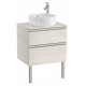 Mueble base de 2 cajones para lavabo de sobre encimera central THE GAP - ROCA