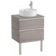 Mueble base de 2 cajones para lavabo de sobre encimera central THE GAP - ROCA