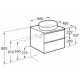 Mueble base de 2 cajones para lavabo de sobre encimera central THE GAP - ROCA