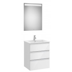 Conjunto de mueble 3 cajones, lavabo y espejo con LED THE GAP - ROCA