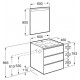 Conjunto de mueble 3 cajones, lavabo y espejo con LED THE GAP - ROCA
