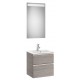 Pack mueble compacto de 2 cajones + lavabo + espejo LED THE GAP - ROCA