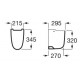 Semipedestal para lavabo de porcelana VICTORIA - ROCA