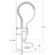 Grifo con caño espiral industrial de 2 salidas PRO INSTANT - ROCA