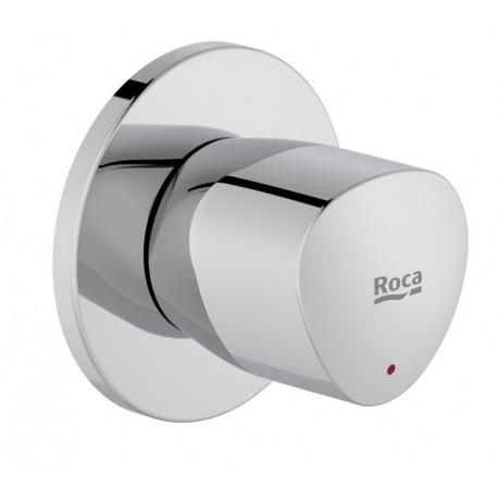 Llave de paso recto de agua caliente (índice rojo) BRAVA - ROCA