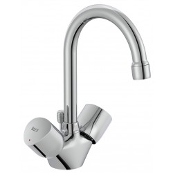 Grifo bimando para lavabo con caño giratorio BRAVA - ROCA