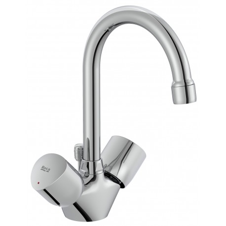 Grifo bimando para lavabo con caño giratorio BRAVA - ROCA