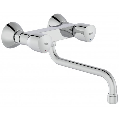 Grifo bimando exterior con caño inferior giratorio BRAVA - ROCA