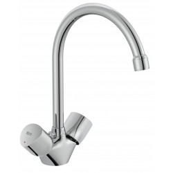 Grifo bimando de cocina con caño curvo giratorio BRAVA - ROCA