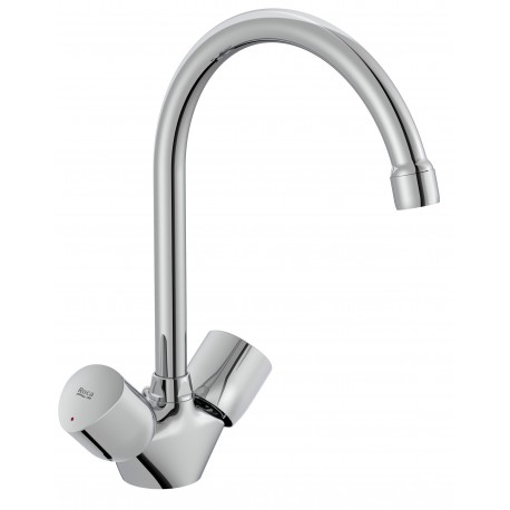 Grifo bimando para fregadero de cocina y lavadero con caño giratorio BRAVA - ROCA