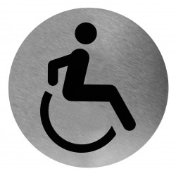 Señal autoadhesiva para puerta de baño adaptado - MEDICLINICS