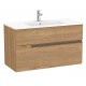 Pack mueble base de dos cajones + lavabo Unik VICTORIA-N - ROCA