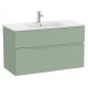Pack mueble base de dos cajones + lavabo Unik VICTORIA-N - ROCA
