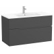 Pack mueble base de dos cajones + lavabo Unik VICTORIA-N - ROCA