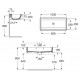 Lavabo de porcelana mural ACCESS - ROCA