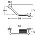 Asa de baño angular 135º con jabonera COMFORT ACCESS - ROCA