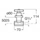 Llave de paso recto de 1/2" o 3/4" con índice caliente LOFT - ROCA
