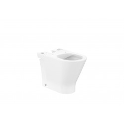 Round - Taza Roca Rimless® altura Comfort adosada a pared con salida dual para inodoro de tanque bajo - ROCA	