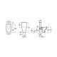 Round - Taza Roca Rimless® compacta adosada a pared con salida dual para inodoro de tanque bajo - ROCA