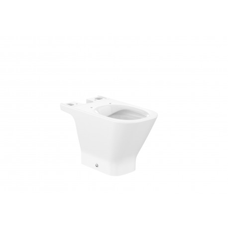 Square - Taza Roca Rimless® con salida dual para inodoro de tanque bajo - ROCA