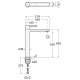 Grifo para lavabo con caño alto y cold start TARGA - ROCA