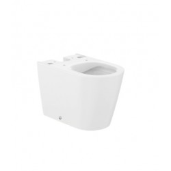 Taza Rimless compacta adosada a pared con salida dual para inodoro de tanque bajo - ROCA