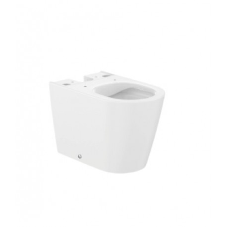 Taza Rimless compacta adosada a pared con salida dual para inodoro de tanque bajo - ROCA