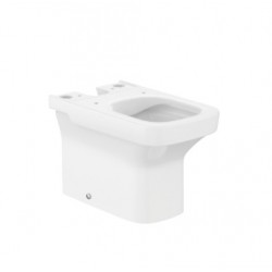 Taza compacta Rimless® adosada a pared con salida dual para inodoro de tanque bajo DAMA - ROCA