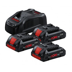 PACK 3 BAT PROCORE18V 4.0 AH + CARGADOR GAL 1880 P - BOSCH