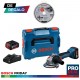 Amoladora a batería GWS 18V-8 125mm + 2 x 5.0 Ah + cargador - BOSCH