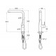 Grifo para cocina con caño recto giratorio - Cold Start - ROCA 