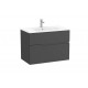 Unik - mueble base de dos cajones y lavabo - VICTORIA - N - Roca