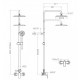 Columna de ducha telescópica monomando con rociador Ø240 mm - TITANIUM - 187402RP240 - Ramonsoler - Acabado: Cromado