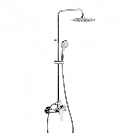 Columna de ducha telescópica monomando con rociador Ø240 mm - TITANIUM - 187402RP240 - Ramonsoler - Acabado: Cromado
