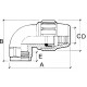 Codo 90° rosca hembra PE  (sin refuerzo metálico) J-71 - JIMTEN