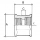  Manguito reducido PP 3/4"- 1/2" J-86 - JIMTEN