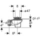Sifón para plato de ducha con tapón de desagüe - GEBERIT