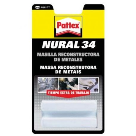 Masilla reconstructora de metales Nural 34 - PATTEX