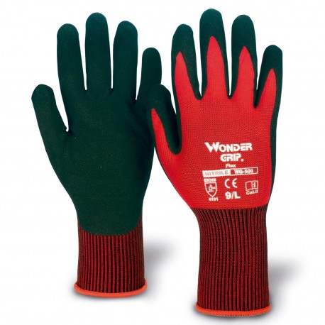 GUANTE NYLON ROJO WG500 T.9