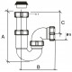 Sifón curvo con racor extensible R-18 - RIUVERT