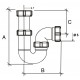 Sifón curvo con racor extensible R-18L - RIUVERT